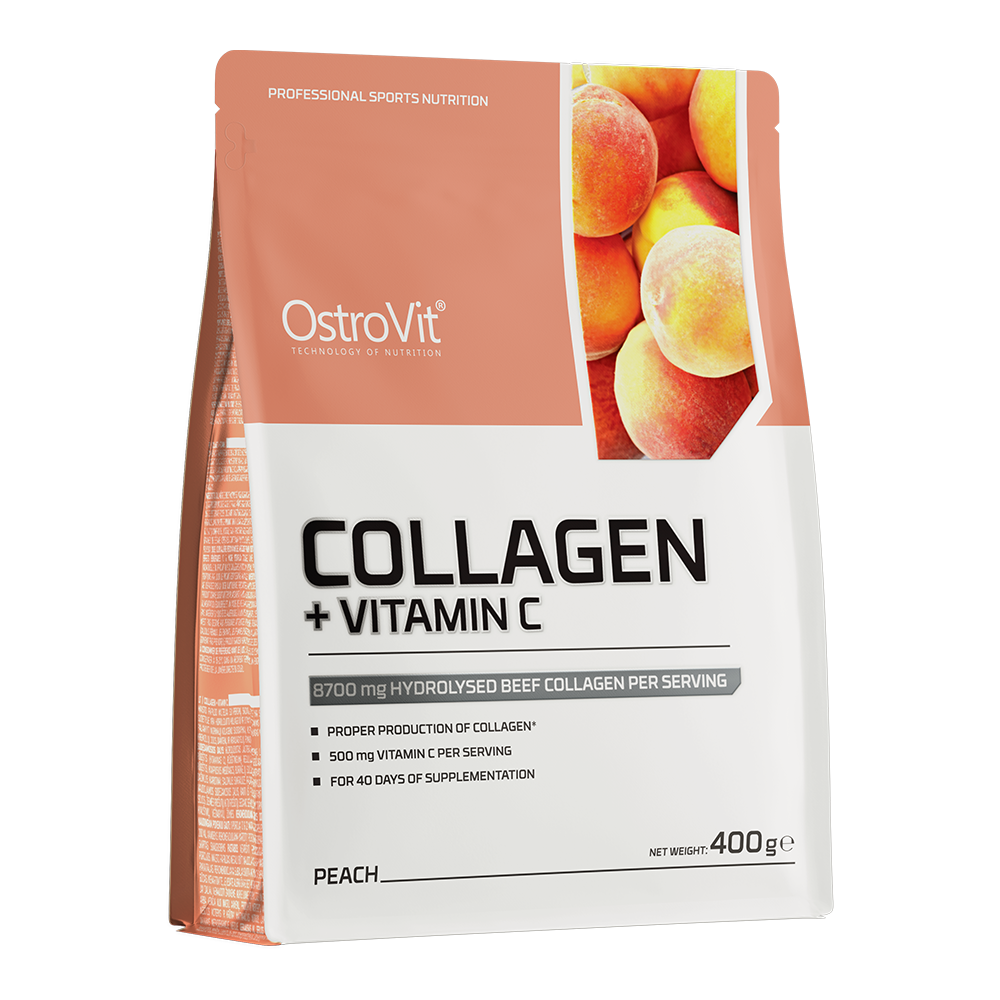 Collageen | Vitamine C | Poeder | 400 g | Perzik | OstroVit