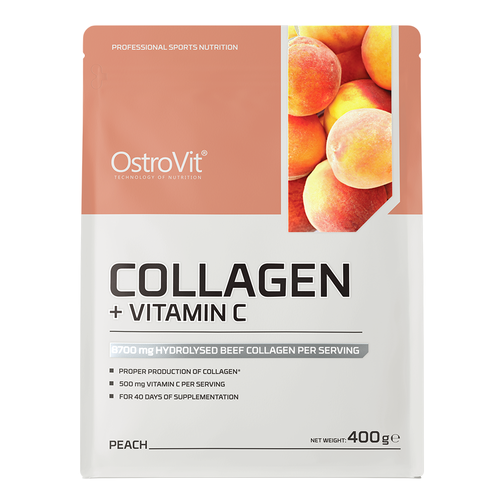 Collageen | Vitamine C | Poeder | 400 g | Perzik | OstroVit