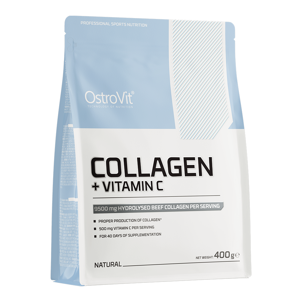 Collagen + Vitamin C – 400 g, 9,5 g collageen + 500 mg Vitamine C per portie | OstroVit