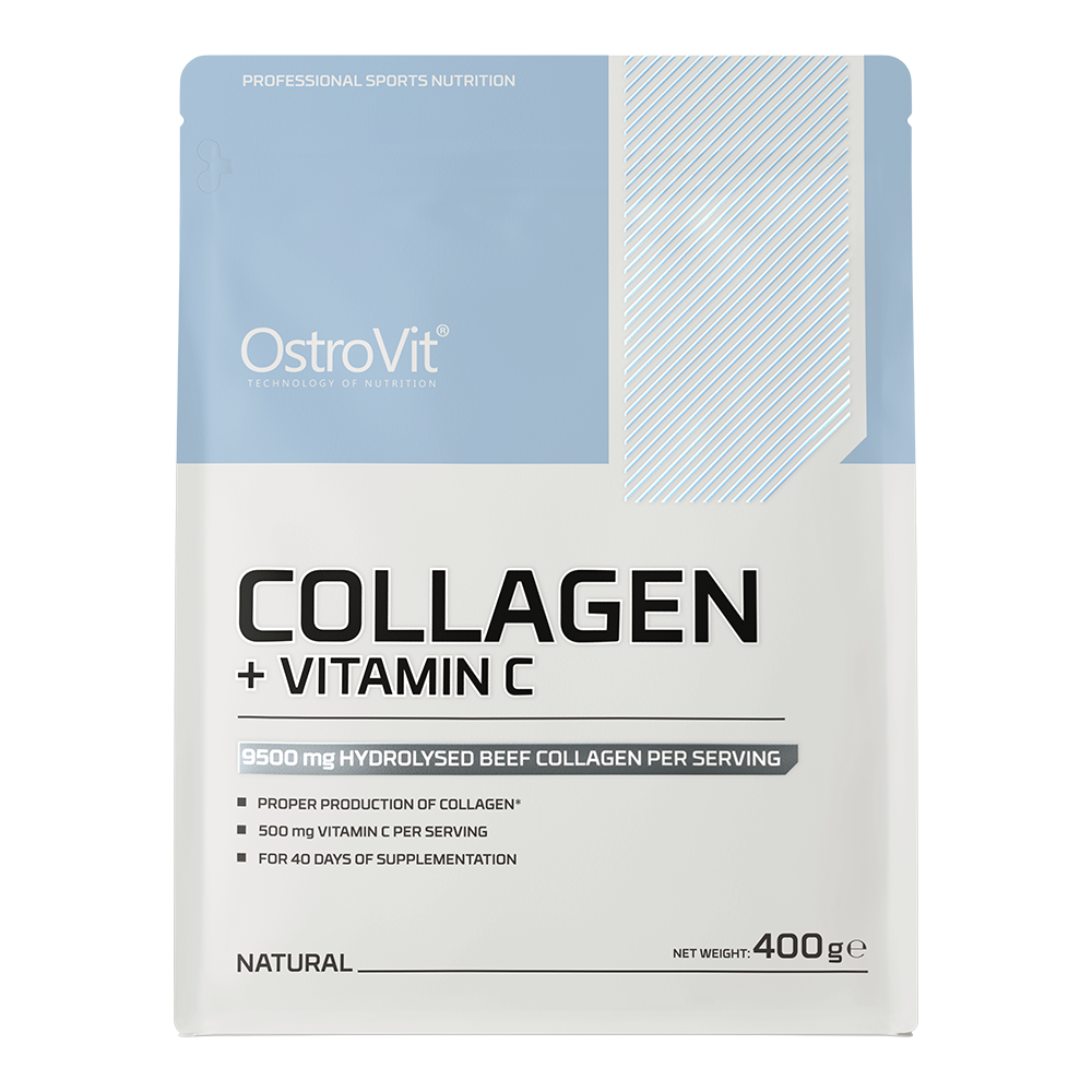 Collagen + Vitamin C – 400 g, 9,5 g collageen + 500 mg Vitamine C per portie | OstroVit