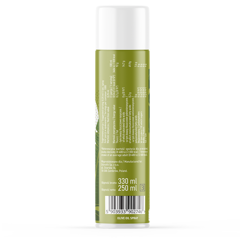 Kookspray | Olijfolie | Extra Vierge | Vegan | KETO | 250 ml | OstroVit