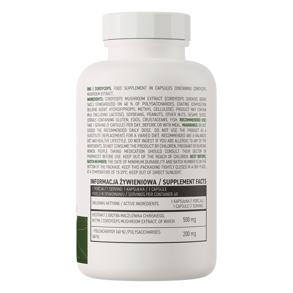 Cordyceps | 60 VEGE Capsules | 40% Polysacchariden | 500 mg | OstroVit