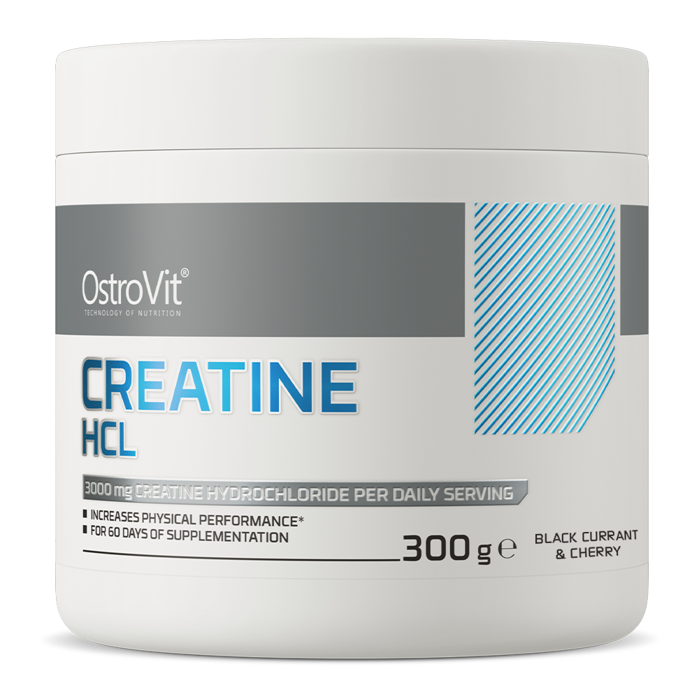 Creatine HCL | Poeder | 300 g | Zwarte Bes met Kers | OstroVit