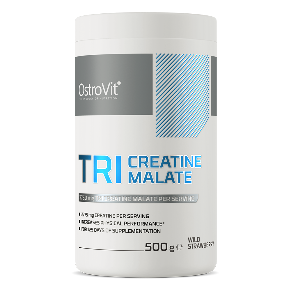 Tri-Creatine | Malaat | Poeder | 500 g | Wilde Aardbei 🍓 | OstroVit