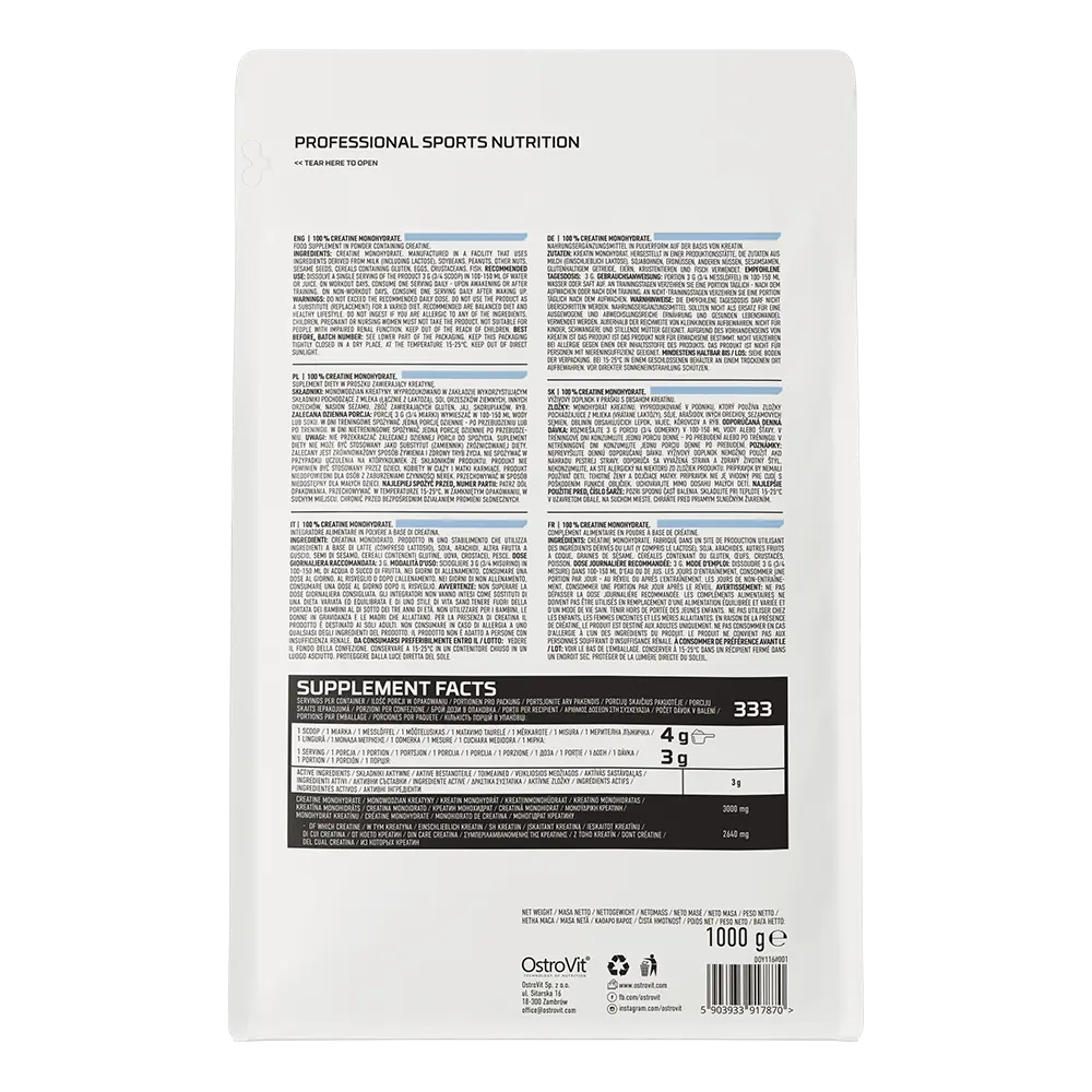Creatine Monohydraat 1000g