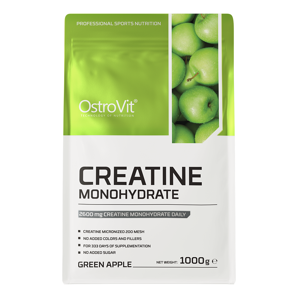Creatine Monohydrate 1000 g – Groene Appel, 333 porties | OstroVit