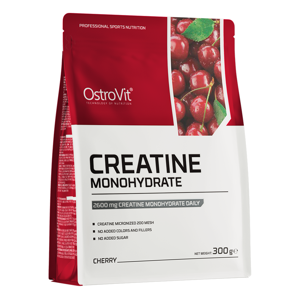 Creatine Monohydrate 300 g – Cherry, 100 porties, Vegan | OstroVit