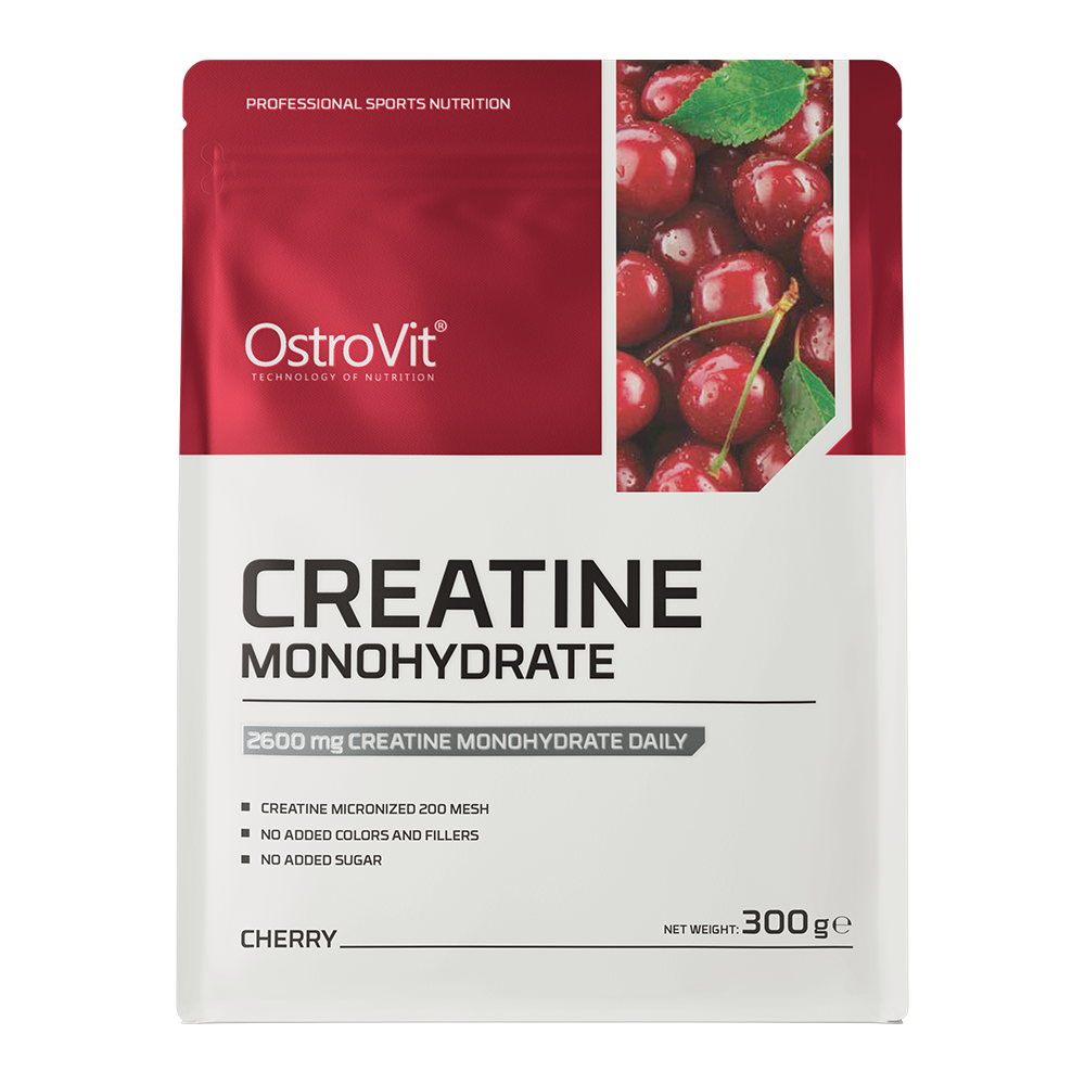 Creatine Monohydrate 300 g – Cherry, 100 porties, Vegan | OstroVit
