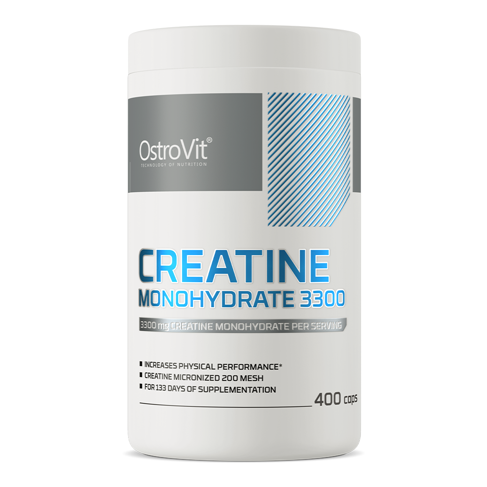 Creatine Monohydrate 3300 mg – 400 capsules, 133 porties | OstroVit