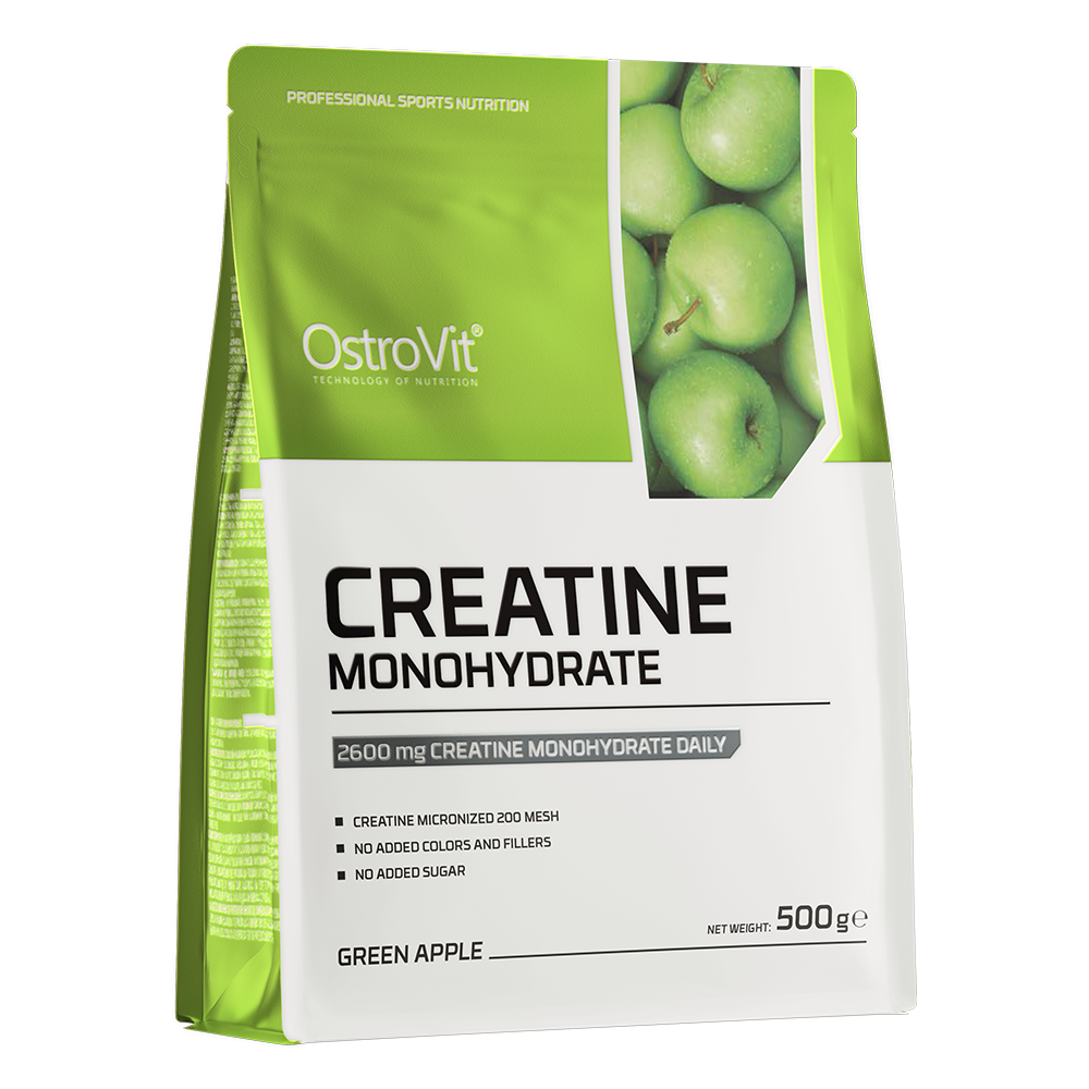 Creatine Monohydraat | Poeder | 500 g | Groene Appel 🍏 | OstroVit