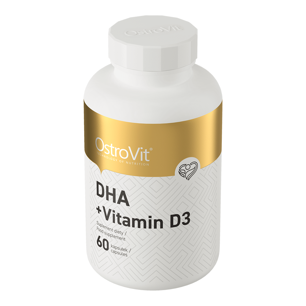 DHA + Vitamin D3 – 60 softgels, 300 mg DHA + 2000 IE D3 | OstroVit