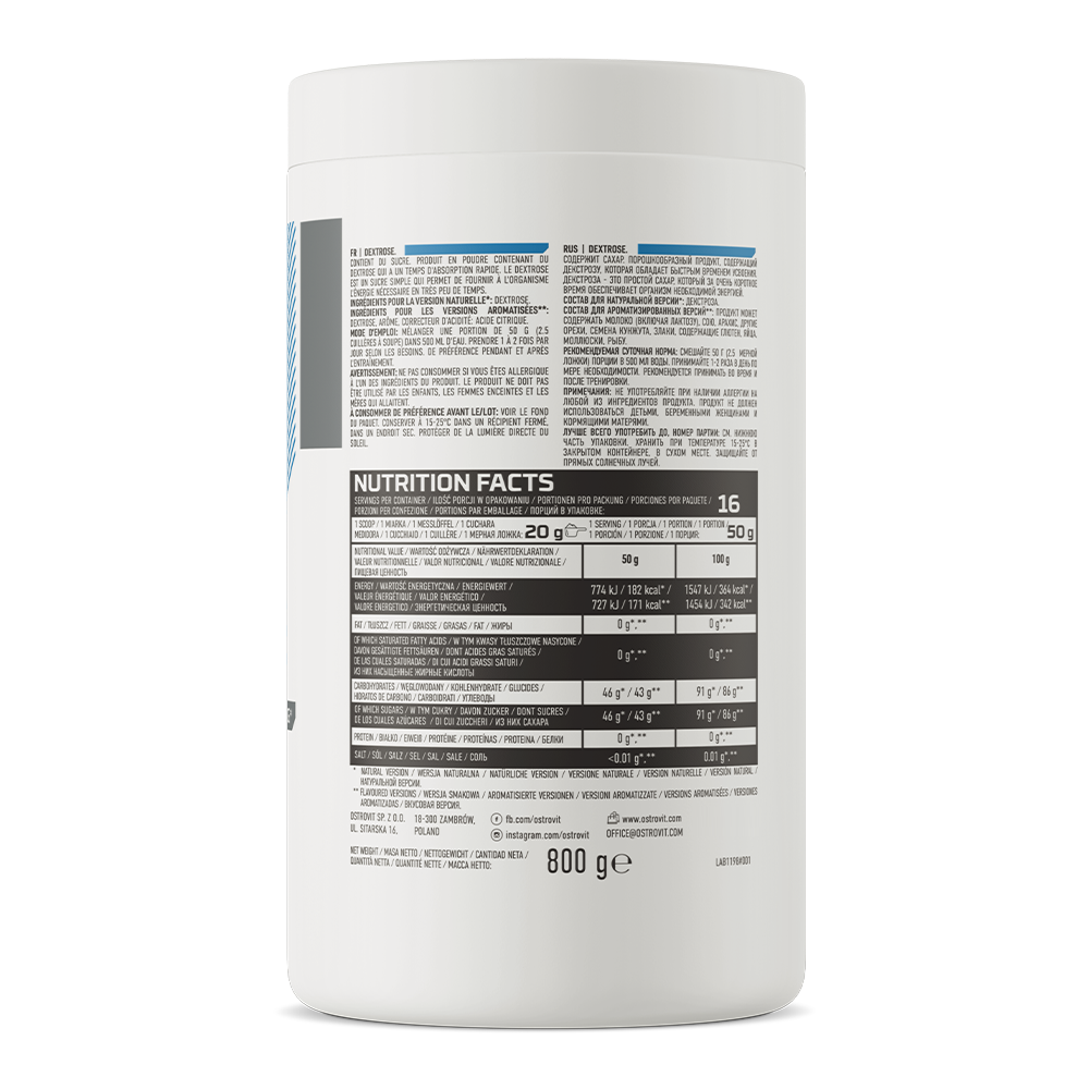 Dextrose | 800 g | Sinaasappel 🍊 | OstroVit