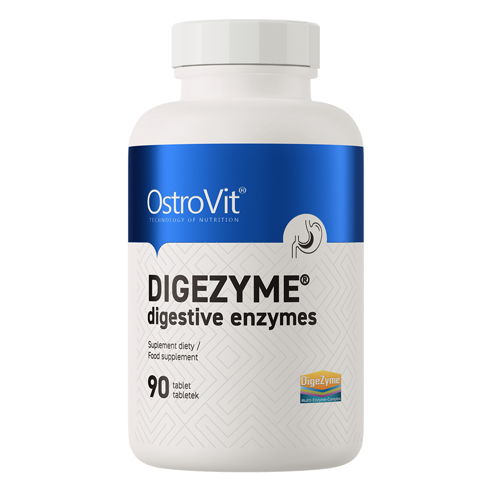 DigeZyme® Digestive Enzymes – 90 vegan tabletten | OstroVit