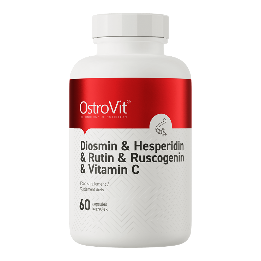 Diosmin + Hesperidin + Rutin + Ruscogenin + Vitamine C, 60 Capsules | OstroVit