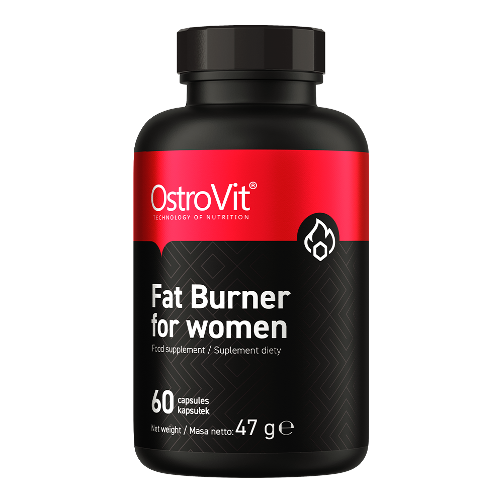 Fat Burner for Women – 60 capsules, L‑carnitine + cafeïne + chroom | OstroVit
