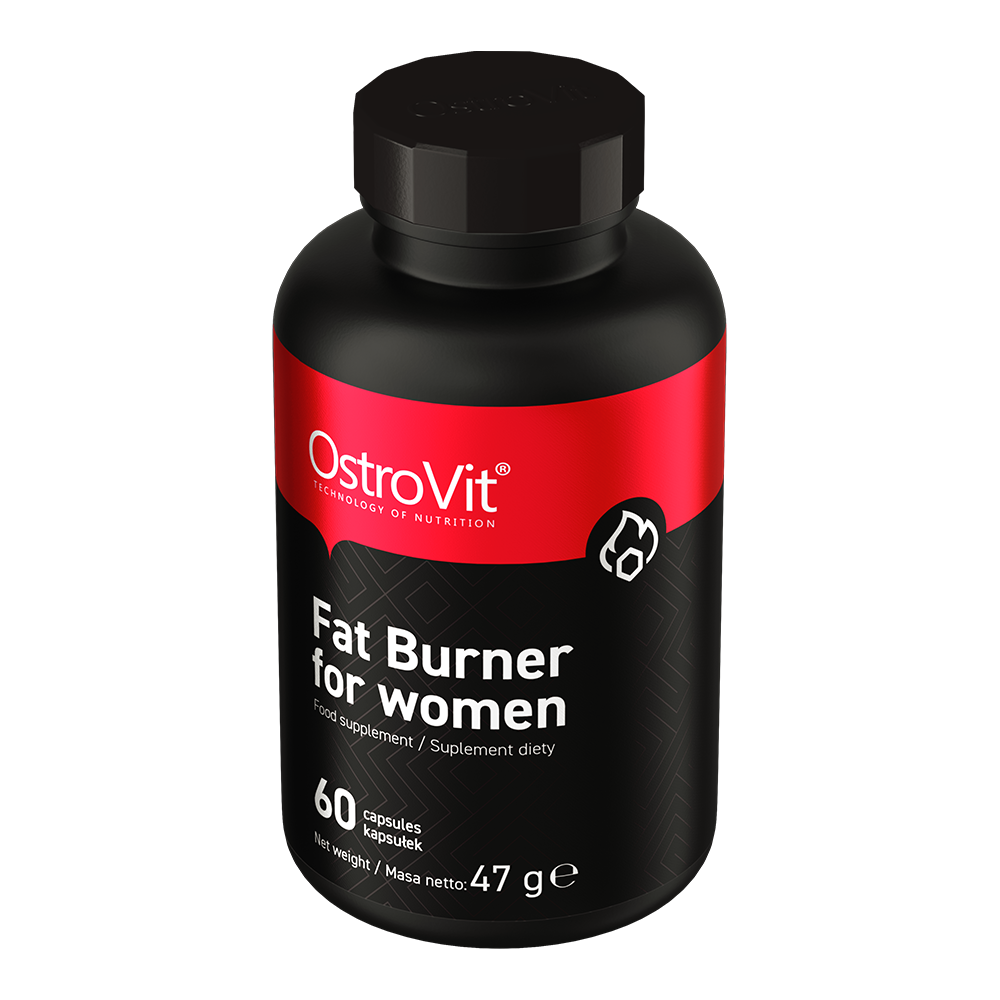 Fat Burner for Women – 60 capsules, L‑carnitine + cafeïne + chroom | OstroVit