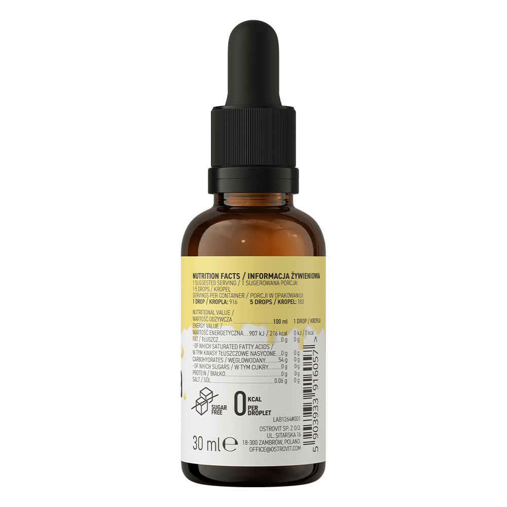 Flavour Drops Vanille – 30 ml, Vegan | OstroVit