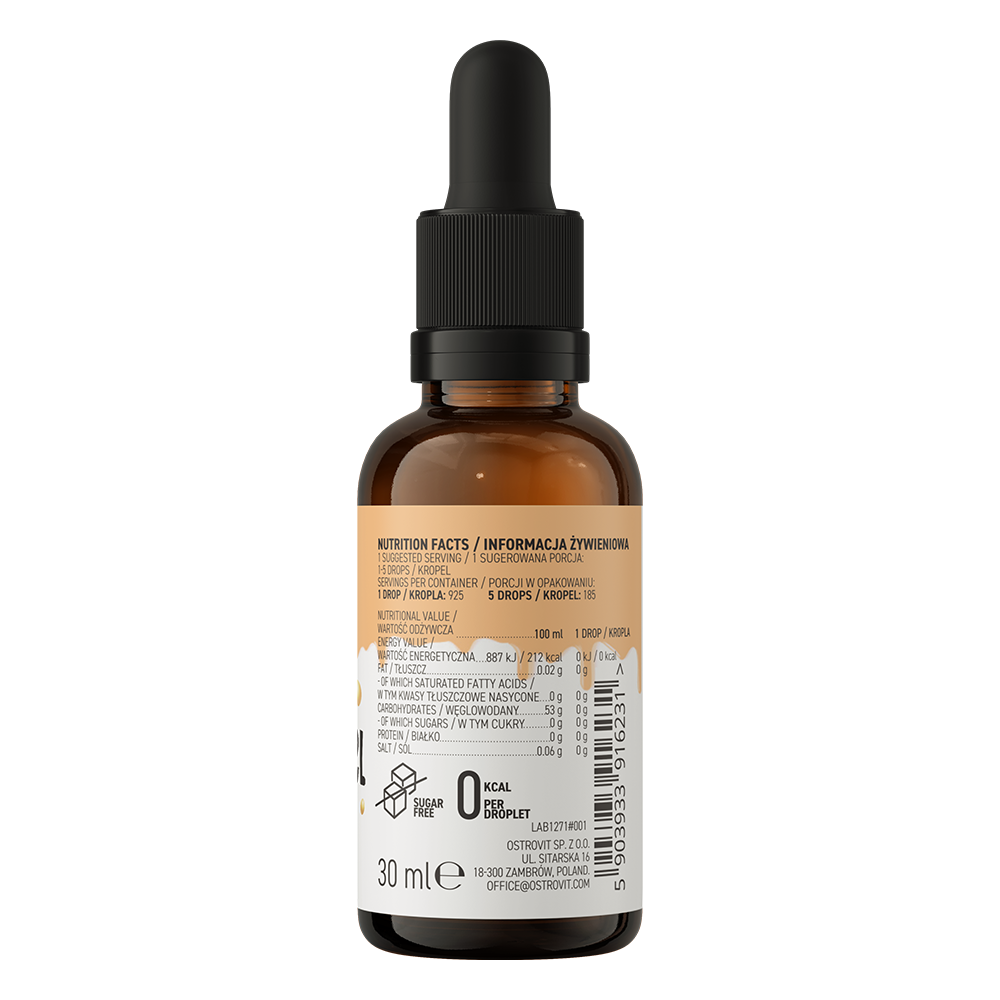 Flavour Drops Karamel – 30 ml, Vegan | OstroVit