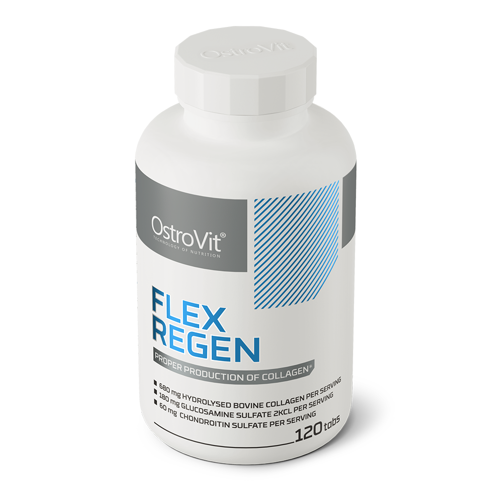 Flex Regen – 120 tabletten, Collageen + glucosamine + vit C/D | OstroVit