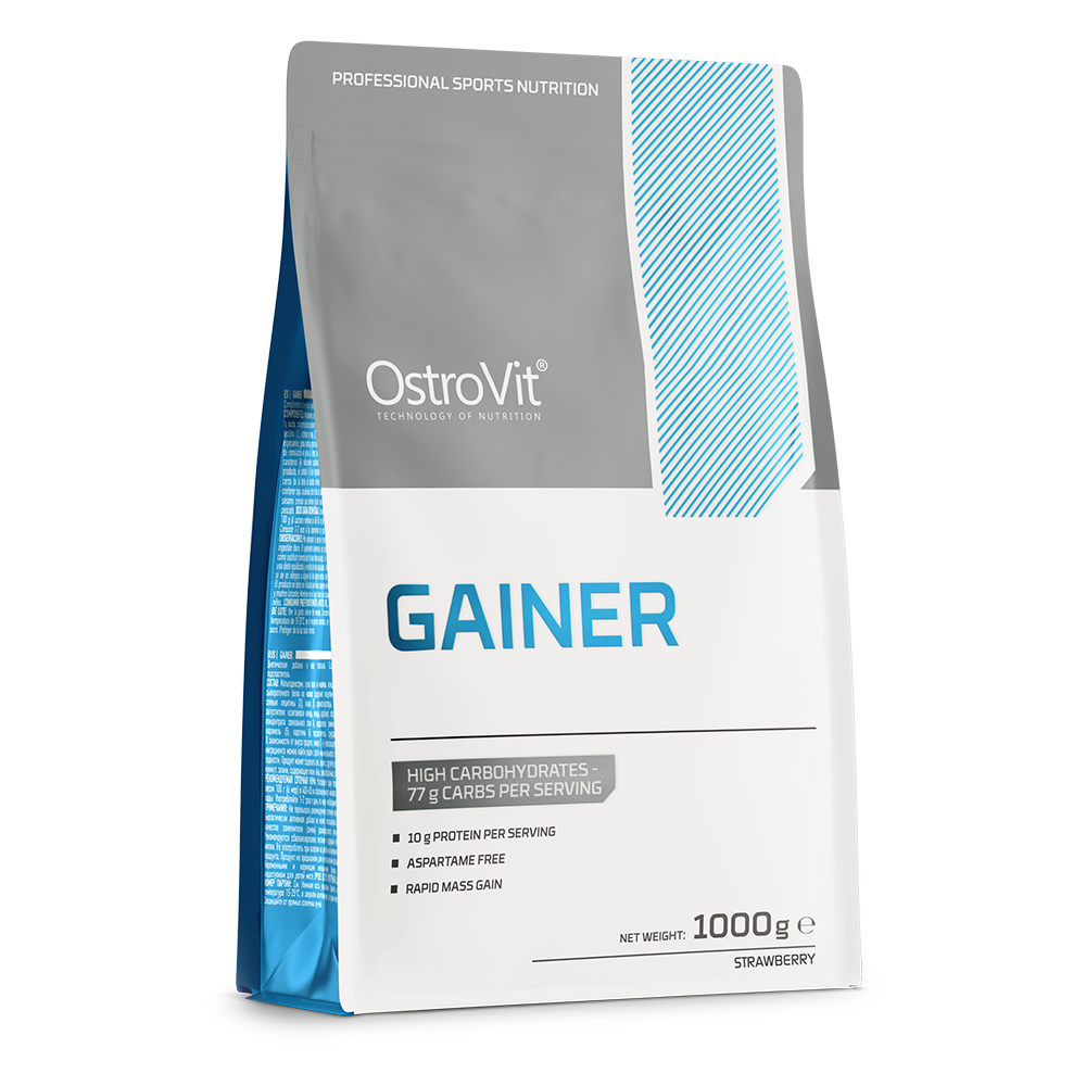 Gainer | Eiwit | Poeder | 1000 g | Aardbei 🍓 | OstroVit