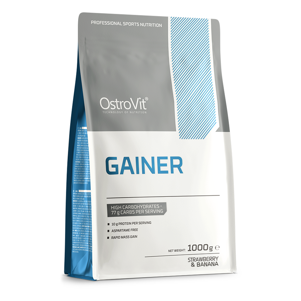 Gainer | Eiwit | Poeder | 1000 g | Aardbei banaan 🍓🍌 | OstroVit