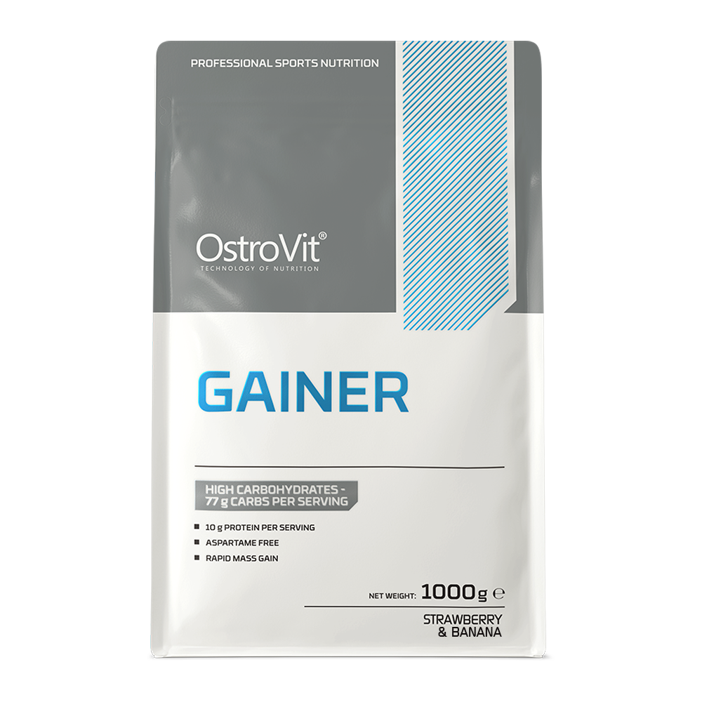 Gainer | Eiwit | Poeder | 1000 g | Aardbei banaan 🍓🍌 | OstroVit