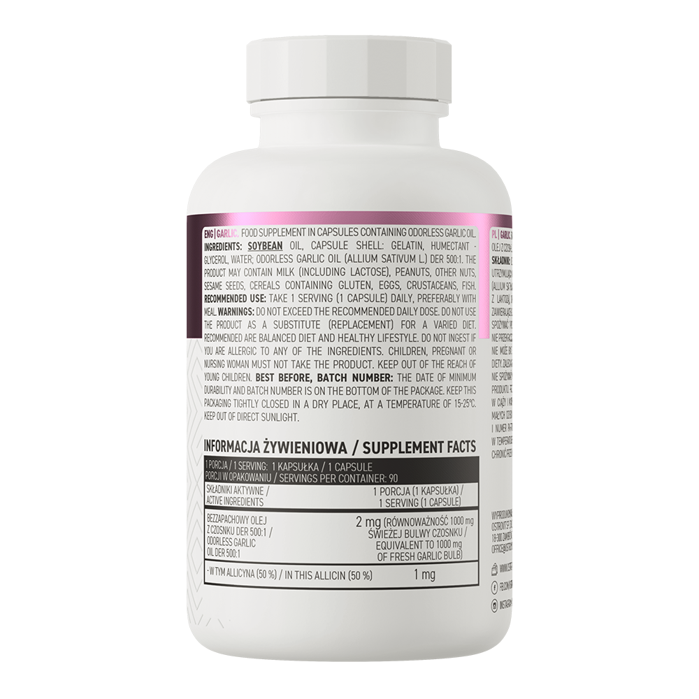 Knoflook | Allicine 50% | 1000 mg | 90 Capsules | OstroVit