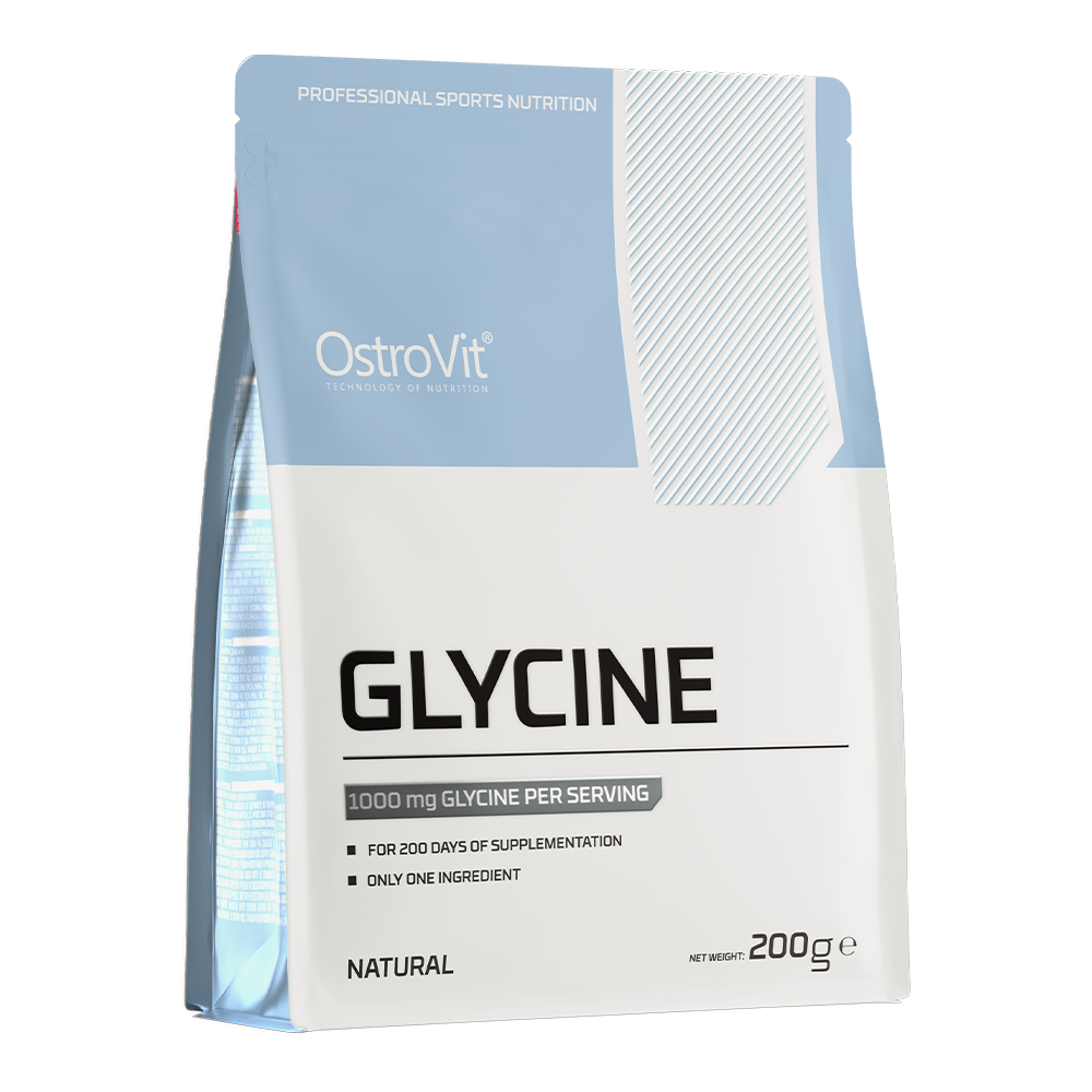 Glycine – 200 g poeder, 100% L‑glycine | OstroVit
