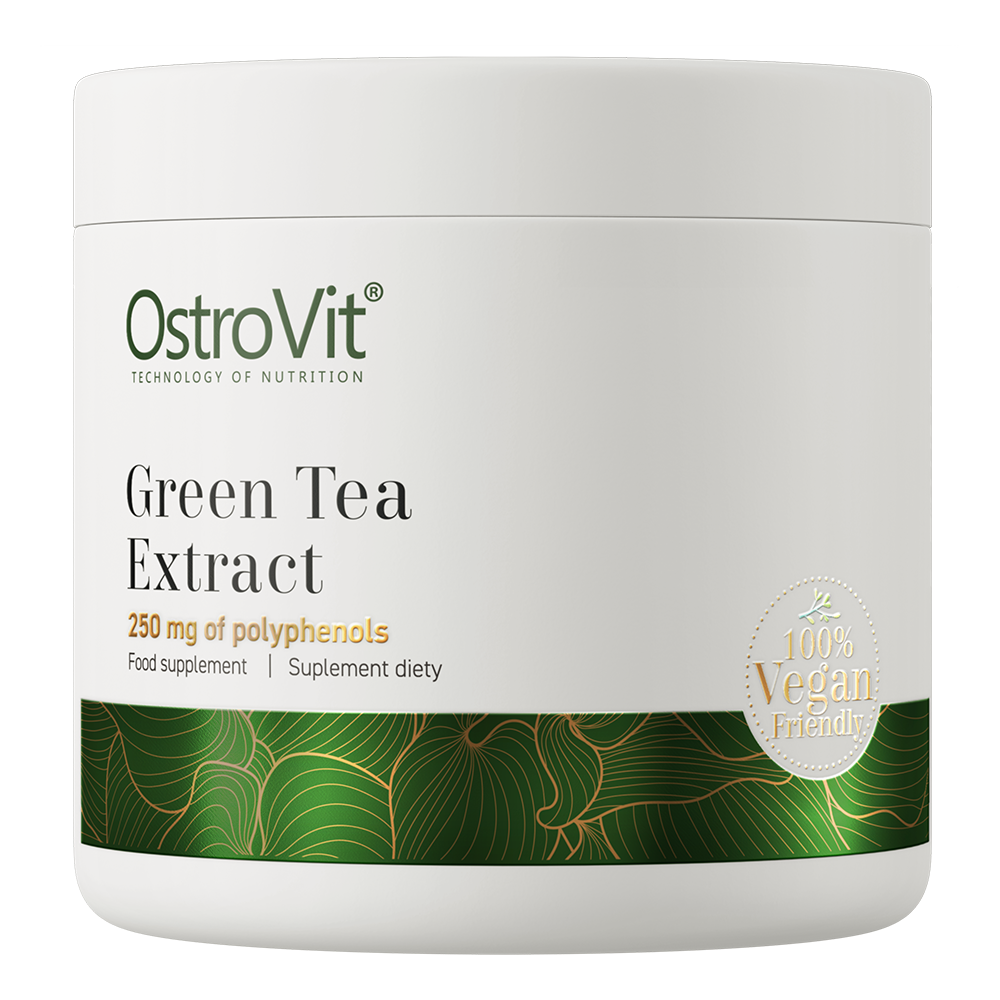 Groene thee-extract | Polyfenolen 50% | Vegan | 100 g | Poeder | Natural | OstroVit