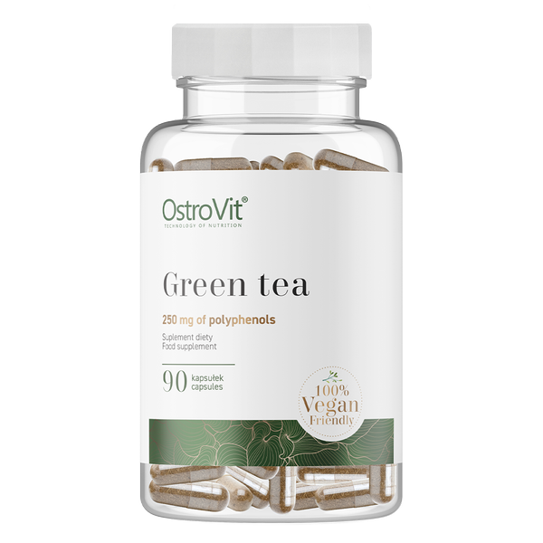 Groene Thee | Polyfenolen 50% | Vegan | 500 mg | 90 HPMC Capsules | OstroVit