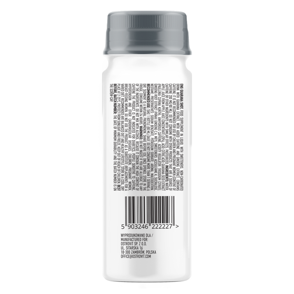 Guarana | Cafeïne | Ginseng Extract | Complex | Shot | 80 ml | OstroVit