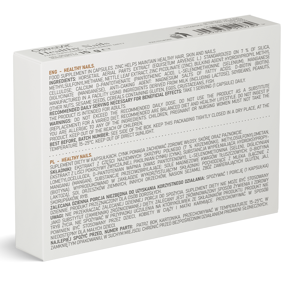 Healthy Nails – 30 vegan capsules, Zink, selenium & biotine | OstroVit