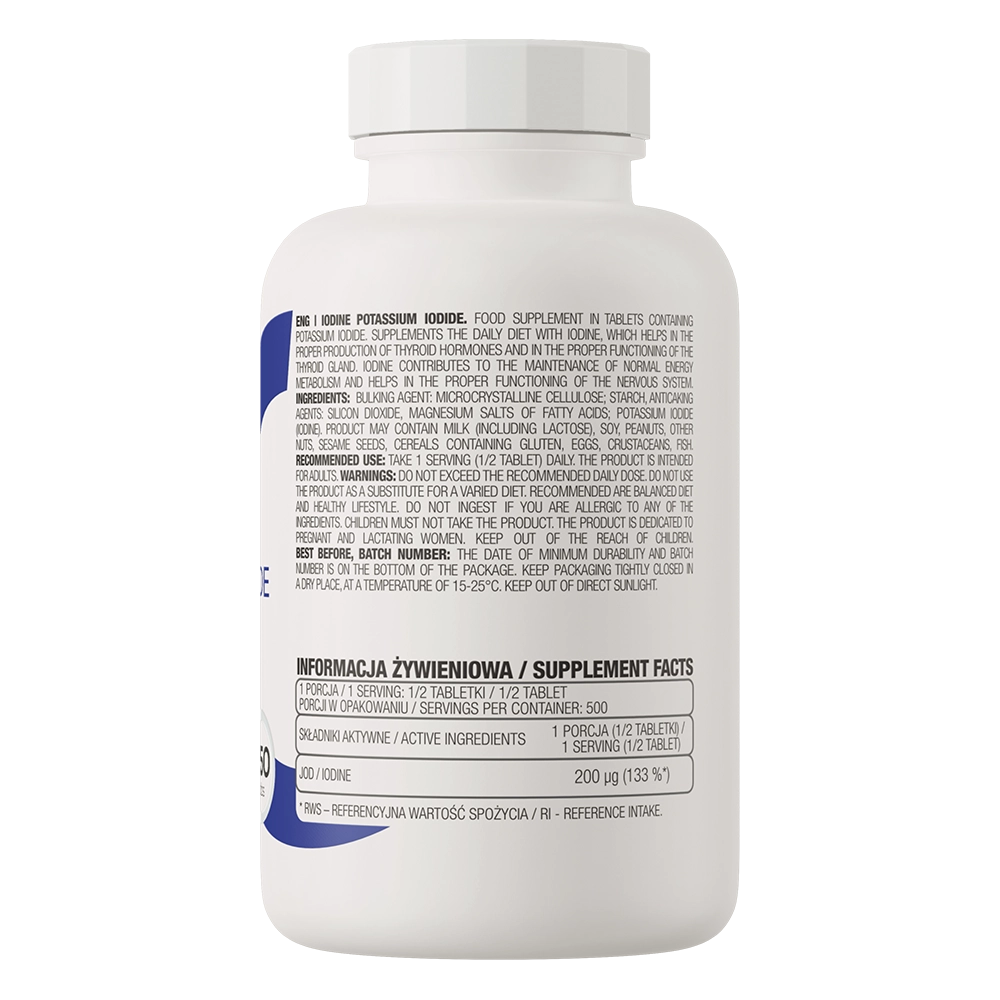 Jodium 400 µg – 250 vegan tabletten (kaliumjodide) | OstroVit