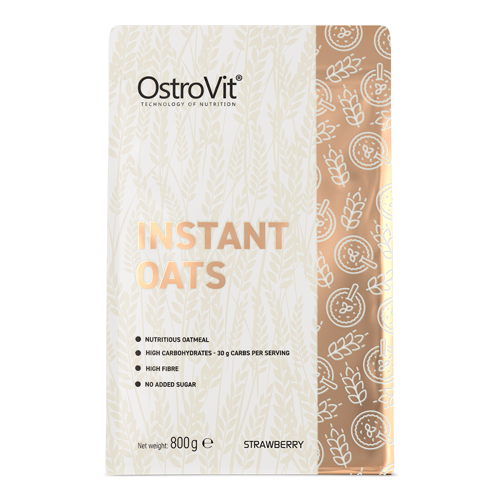 Instant Oats | 800 g | Aardbei | Eiwit Oats | OstroVit
