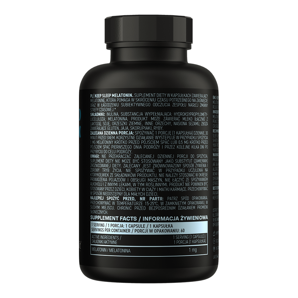 Keep Sleep Melatonin – 60 vegan capsules, 1 mg melatonine | OstroVit