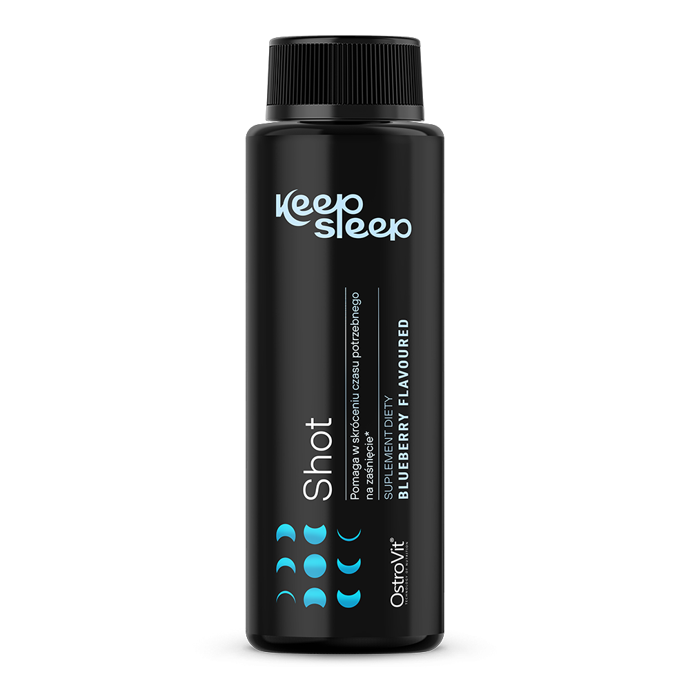 Keep Sleep Shot – 100 ml, 1 mg melatonine + B6, Blueberry, Vegan | OstroVit