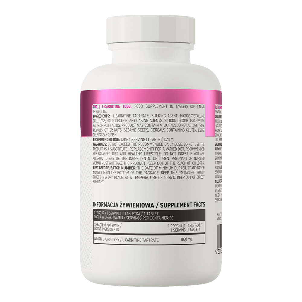 L-Carnitine | 1000 mg | 90 Tabletten | OstroVit