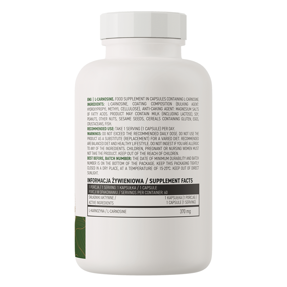 L-Carnosine | Vegan | 60 Capsules | OstroVit