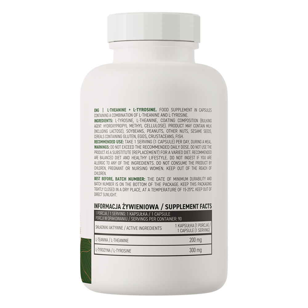 L-Theanin + L-Tyrosin VEGE – 90 kapsler | OstroVit
