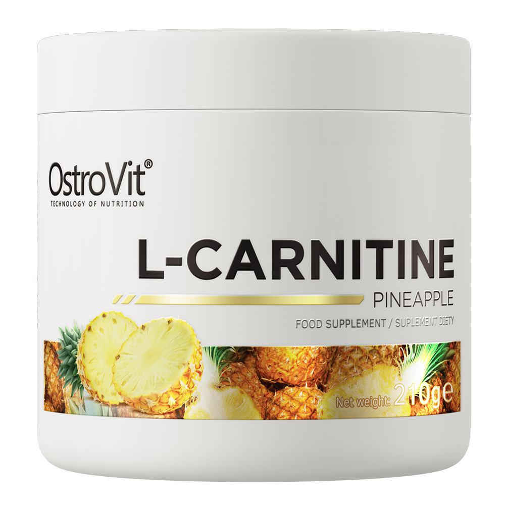 L‑Carnitine – 210 g poeder, Ananas, 3 000 mg per portie | OstroVit