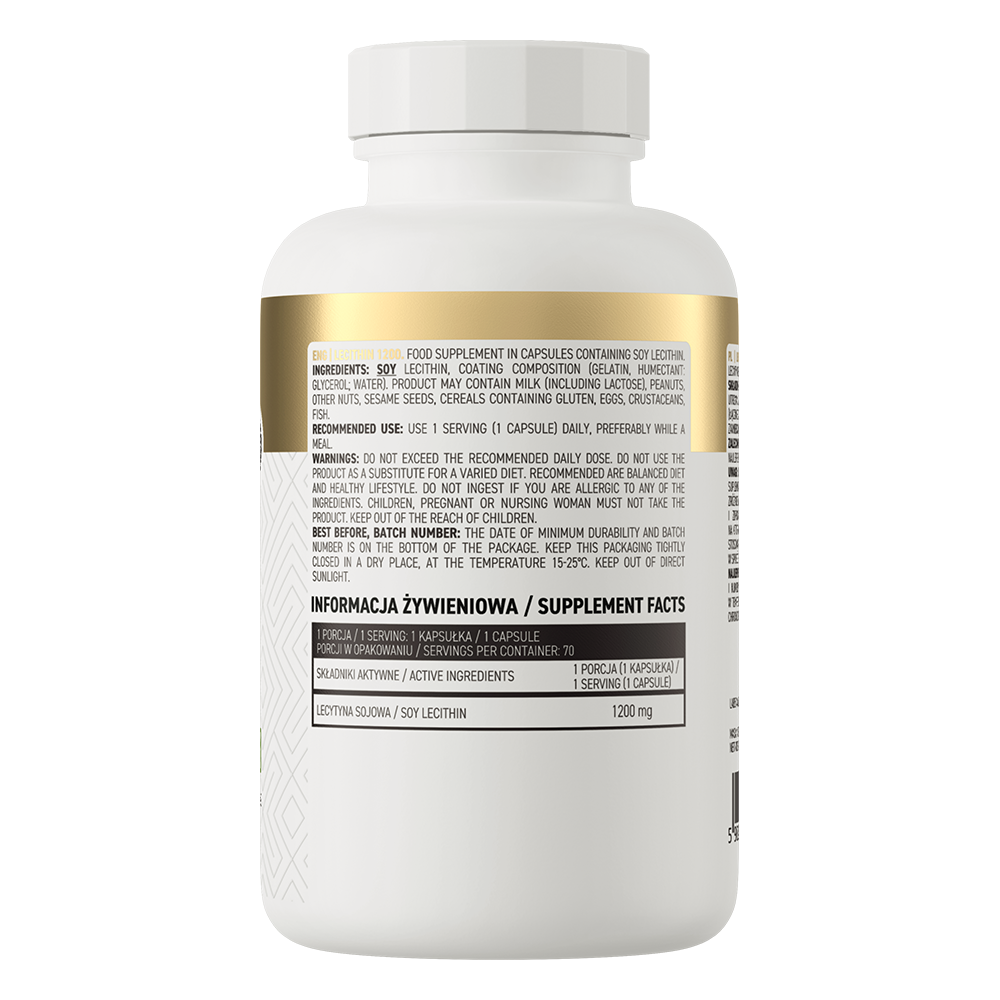 Lecithine | Lecithin | Vegan | 1200 mg | 70 Capsules | OstroVit