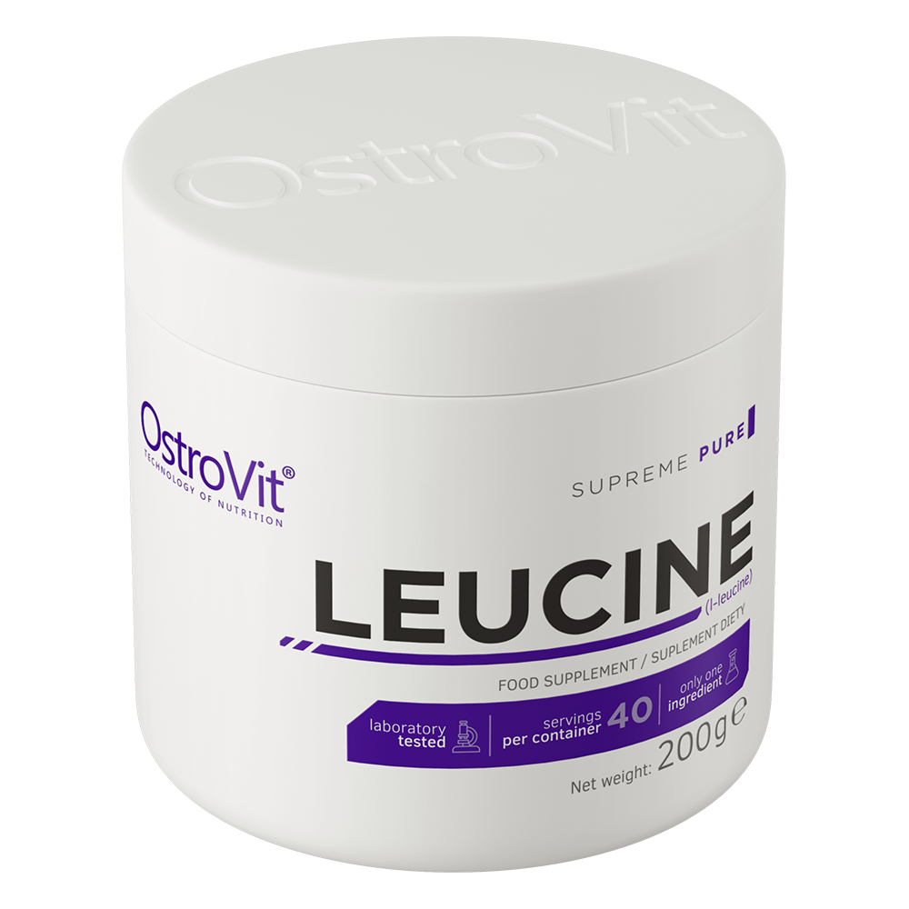 Leucine – 200 g poeder, 5 g per portie, Zonder toevoegingen | OstroVit