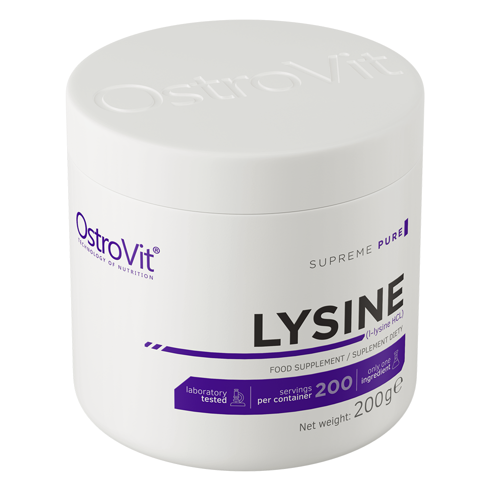 Lysine 200 g – 200 porties, 100% L‑lysine HCl (vegan) | OstroVit