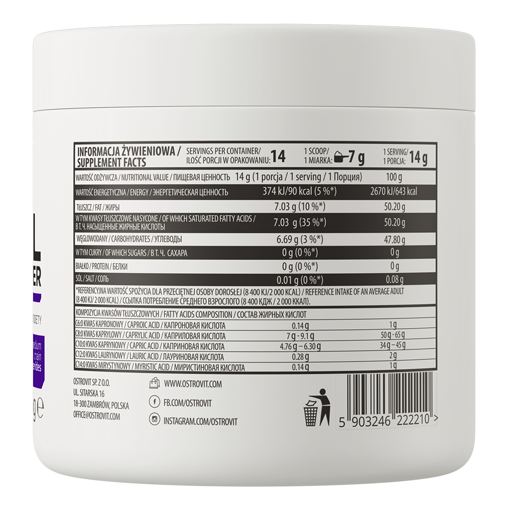 MCT Olie | Poeder | 200 g | Supreme Pure Natural | OstroVit
