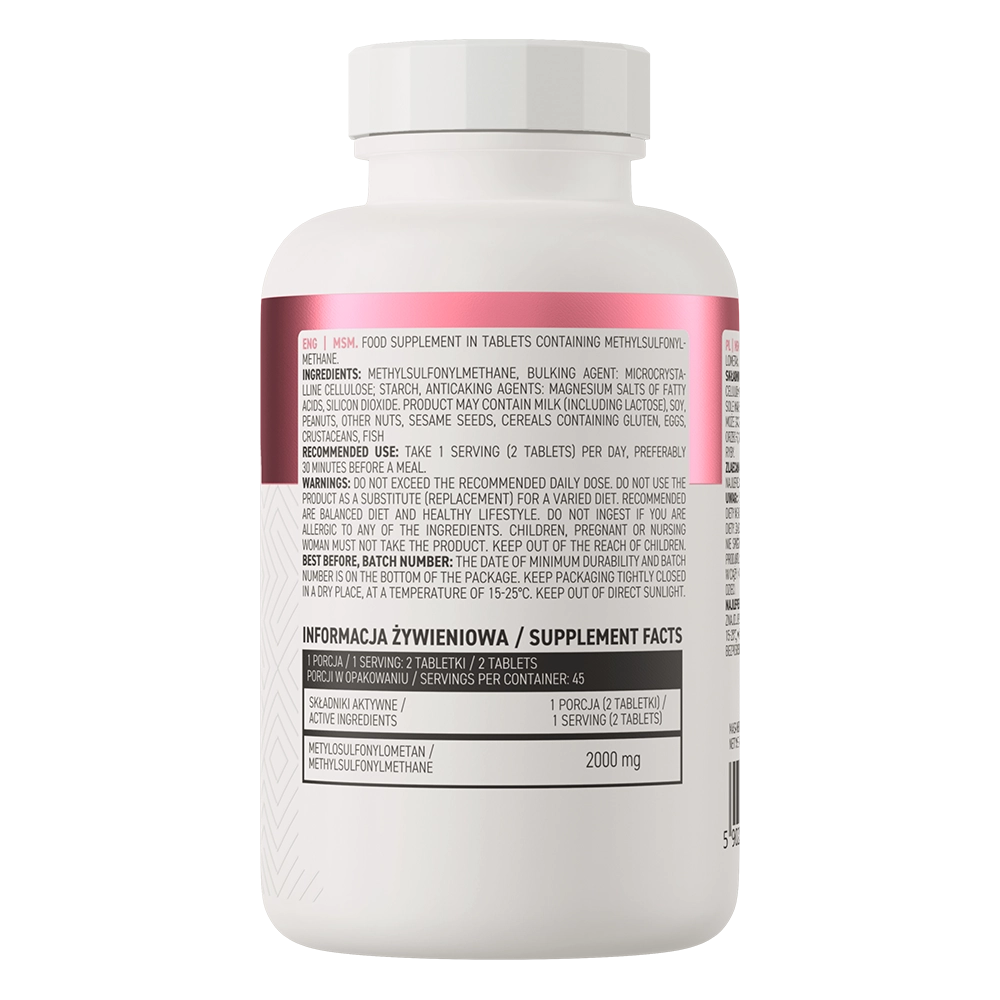 MSM | Methylsulfonylmethaan | 90 Tabletten | 2000 mg | OstroVit