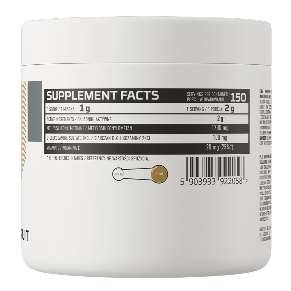 MSM Plus – 300 g, Grapefruit, 150 porties | OstroVit