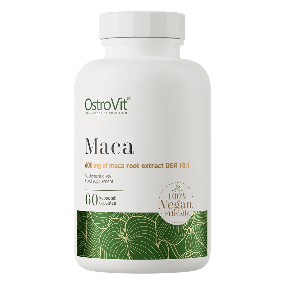 Maca VEGE – 60 vegan capsules, 600 mg maca‑extract (DER 10:1) | OstroVit