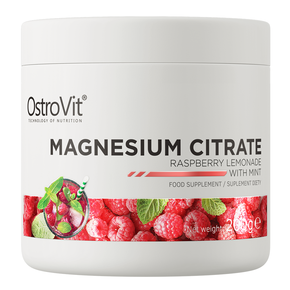 Magnesium Citraat | 200 g | Frambozenlimonade 🍃 | OstroVit