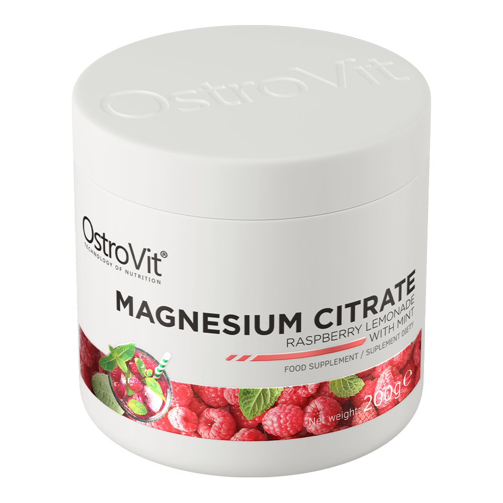 Magnesium Citraat | 200 g | Frambozenlimonade 🍃 | OstroVit