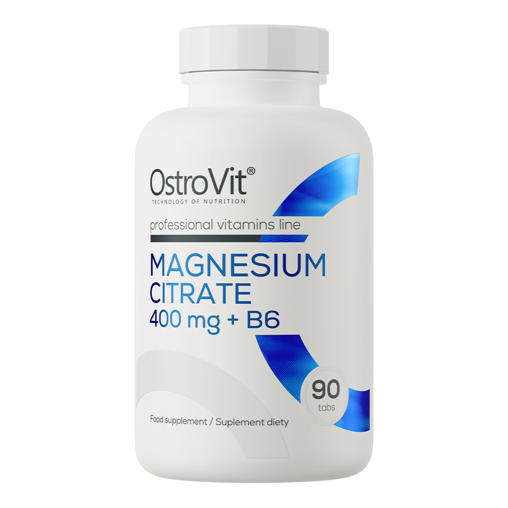 Magnesium Citraat 400 mg + B6 – 90 Tabletten, 30 Dagen Voorraad | OstroVit